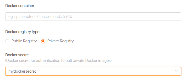 Docker image private